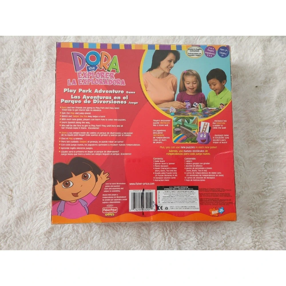 Dora the Explorer Play Park Adventure Board‎ Game 2002 New Sealed